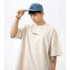 Hanlu Men's Wear pure cotton basic letter printed T-shirts for both men and women, new summer loose round-neck T-shirts for couples Specification image